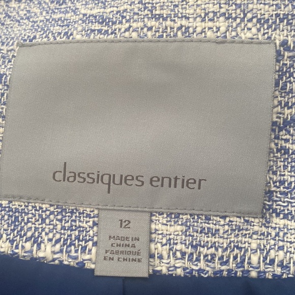 Casual blue and white jacket. Size US12 - Picture 5 of 6